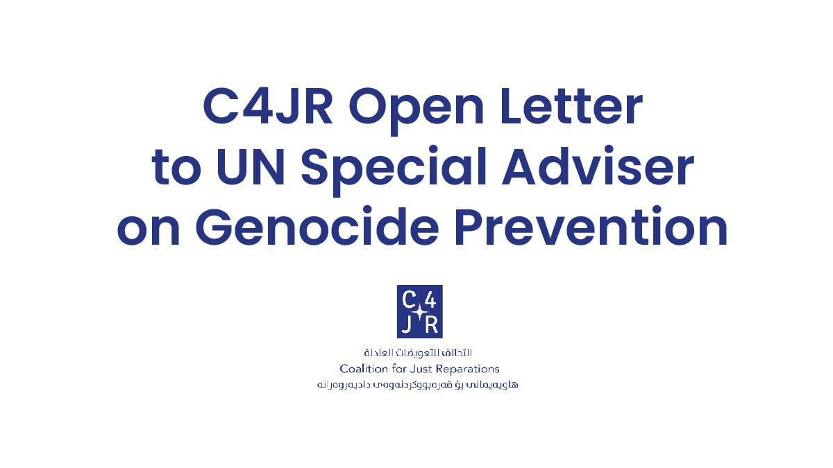 C4JR Open Letter to UN Special Adviser on Genocide Prevention