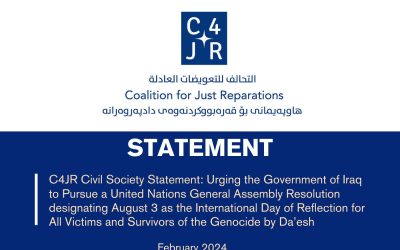 C4JR Civil Society Statement on an International Day of Reflection for All Victims and Survivors of the Genocide by Da’esh