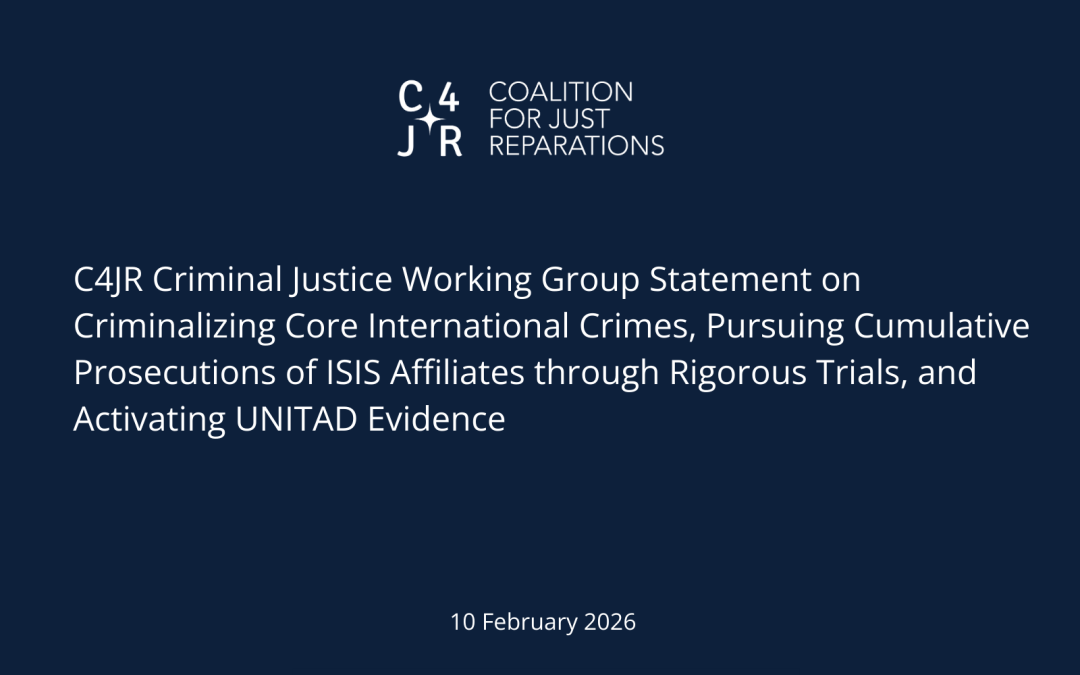 C4JR Criminal Justice Working Group Statement